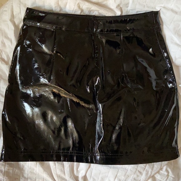 Forever 21 Latex Mini Skirt - Picture 2 of 3